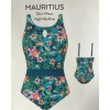 BAÑADOR MAURITIUS NECKLINE AZUL