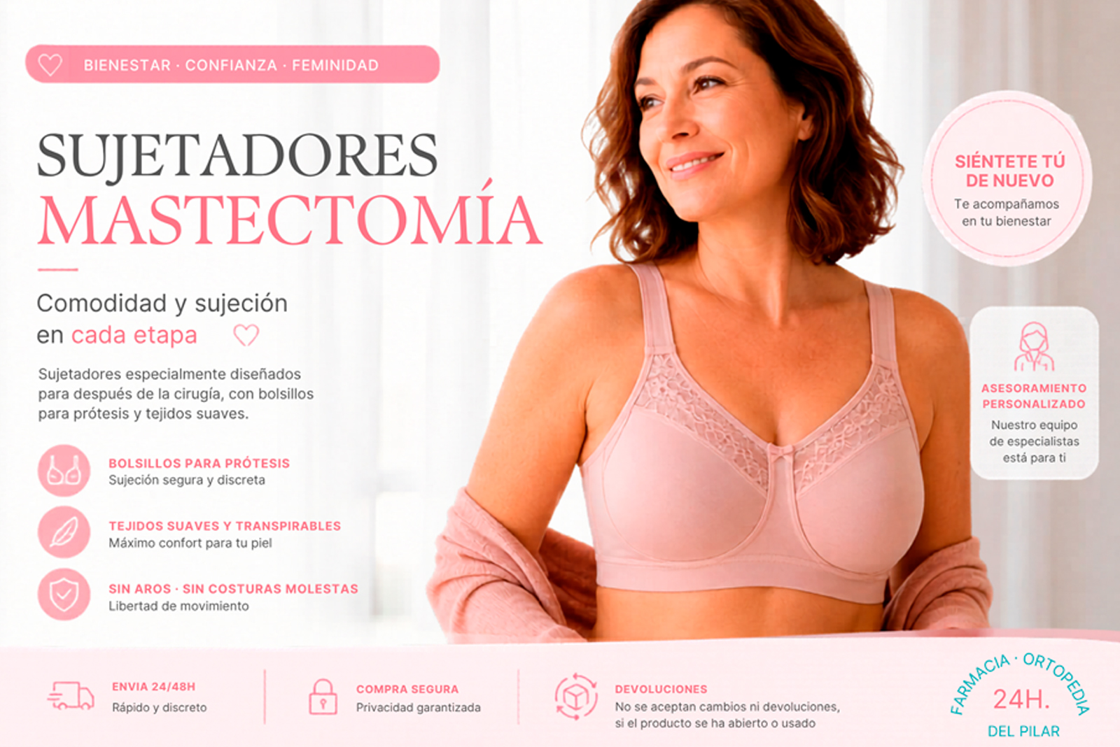 sujetadores mastectomia